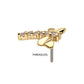 14Kt Gold Threadless Dragonfly Top with 6-Cluster Prong Set Gem