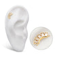 14Kt Yellow Gold Threadless with Round & Baguette CZ 5-Cluster Top