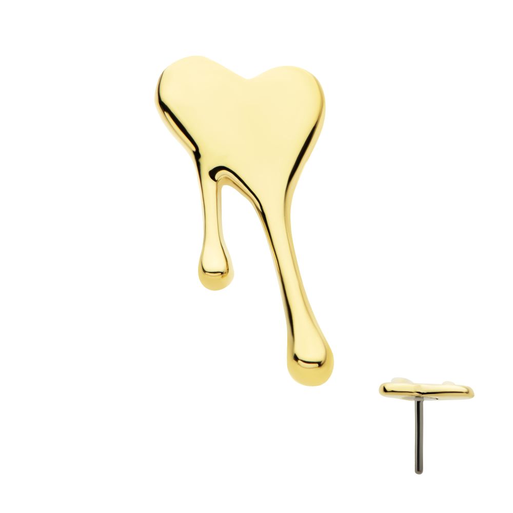 14Kt Gold Threadless Bleeding Heart Top