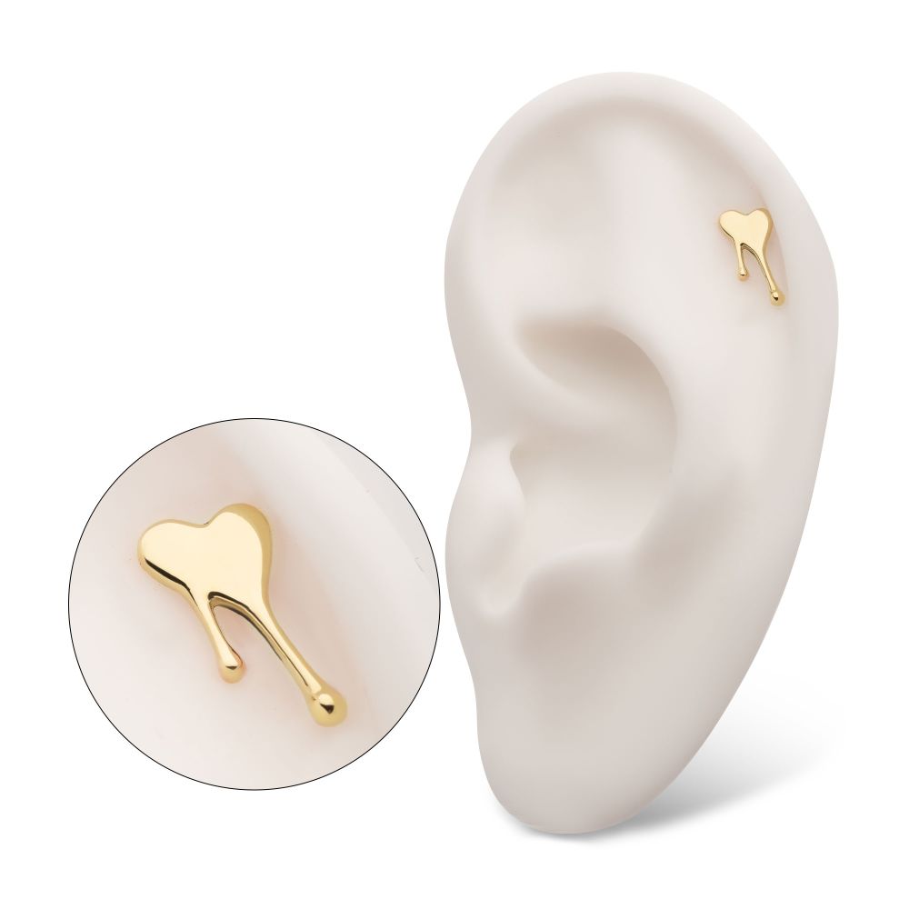 14Kt Gold Threadless Bleeding Heart Top