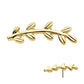 14Kt Gold Threadless Leaf Top