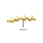 14Kt Gold Threadless Leaf Top