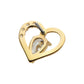14Kt Yellow Gold Threadless Cut Out Heart  Top with Teardrop & Round CZ