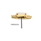 14Kt Gold Threadless Hexagon Top with Prong Set Round & Baguette Gem