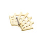 14Kt Gold Threadless Fan Shape Spiderweb Top