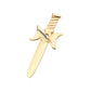 14Kt Yellow Gold Threadless Triple Moon Phase with Bezel Set Round CZ/Opal Dagger Top