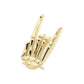 14Kt Gold Threadless Rock & Roll Sign Top