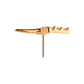 14Kt Yellow Gold Threadless with Dagger with 3-CZ Gem Handle Top