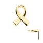 14kt Yellow Gold Threadless with Awareness Ribbon Symbol Top