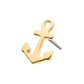 14kt Gold Threadless with Anchor Top