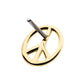 14kt Yellow Gold Threadless with Cut Out Peace Sign Top