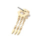 14Kt Yellow Gold Threadless Prong Set Marquise Gem Evil Eye Top with Triple Dangle Chain