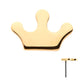 14Kt Yellow Gold Threadless with Crown Top