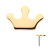14Kt Yellow Gold Threadless with Crown Top
