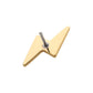 14Kt Gold Threadless with Lightning Bolt Top