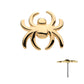 14Kt Gold Threadless with Spider Top