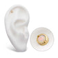 14Kt Yellow Gold Threadless with 2-Prong Set White Opal Round Top