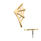 14Kt Gold Threadless Spiderweb Top (Right Ear)