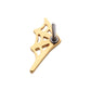 14Kt Gold Threadless Spiderweb Top (Right Ear)
