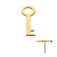 14Kt Yellow Gold Threadless with Key Top
