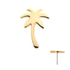 14Kt Yellow Gold Threadless Palm Tree Top