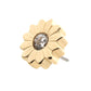 14Kt Yellow Gold Threadless Bezel Set Gem/Opal Sunflower Top