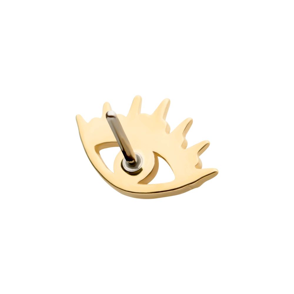 14Kt Yellow Gold Threadless Evil Eye Top