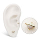 14kt Yellow Gold Threadless Planet Top with Prong Set White Opal