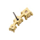 14Kt Yellow Gold Threadless with Prong Set CZ 3-Cluster Top