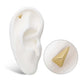 14Kt Yellow Gold Threadless with Tall Pyramid Top