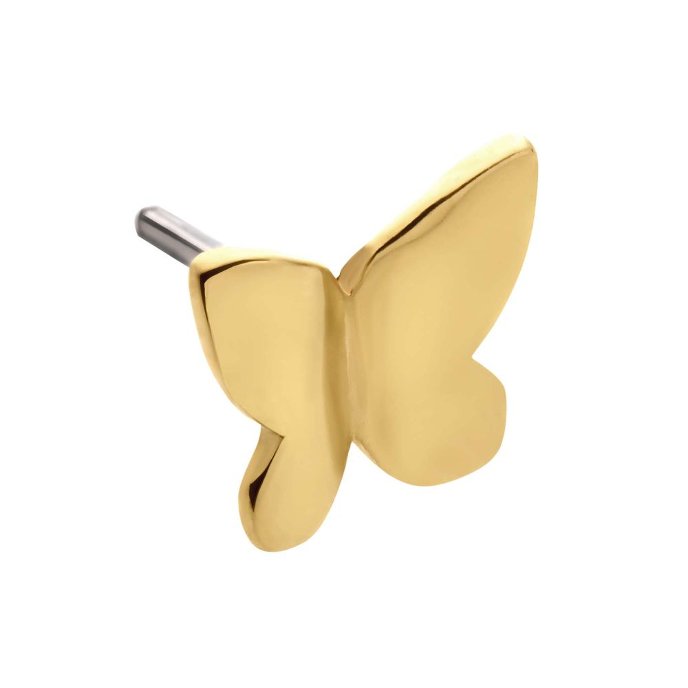 14Kt Gold Threadless 3D Butterfly Top
