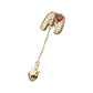 14Kt Yellow Gold Threadless Heart Gem Rib Cage Top with Anatomical Heart Dangle