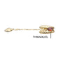 14Kt Yellow Gold Threadless Heart Gem Rib Cage Top with Anatomical Heart Dangle