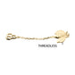 14kt Yellow Gold Threadless Honeycomb Top with Bee Chain Dangle