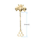 14kt Yellow Gold Threadless Honeycomb Top with Bee Chain Dangle
