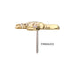 14Kt Yellow Gold Threadless 2D Steer Head Top with Prong Set Gem