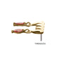 14Kt Gold Threadless Dripping Fangs Top with Garnet Marquise Gem Dangle