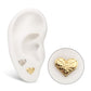 14Kt Gold Threadless Heart Top with Carved Spiderweb