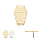 14Kt Gold Threadless Coffin Top with Carved Spiderweb