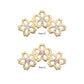 14Kt Yellow Gold Threadless Triple Cut Out Cherry Blossom Flower Top with Prong Set Gem