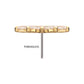 14Kt Gold Threadless Fan Shape Top with 5-Cluster Marquise Prong Gem 