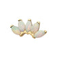 14Kt Gold Threadless Fan Shape Top with 5-Cluster Marquise Prong Opal 