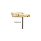 14Kt Yellow Gold Threadless 3-Prong Teardrop Gem Turtle Top