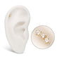 14Kt Gold Threadless Centered Gem Curved Cluster Top