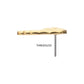 14Kt Gold Threadless Angel Wing with Pave Gem Top (Left Ear)