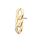 14Kt-Yellow Gold Threadless 3-Link Chain Top