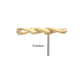 14Kt-Yellow Gold Threadless 3-Link Chain Top