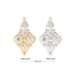 14Kt Gold Threadless Prong Set Marquise & Triple Round Gem Top