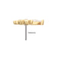 14Kt Gold Threadless Prong Set Marquise & Triple Round Gem Top