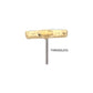 14Kt Yellow Gold Threadless Milgrain Edge Teardrop CZ Gem 3-Petal Flower Top
